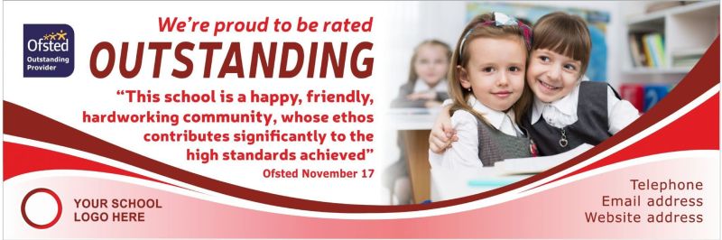 Ofsted Outstanding banner - Template 5