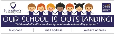 Ofsted Outstanding banner - Template 3