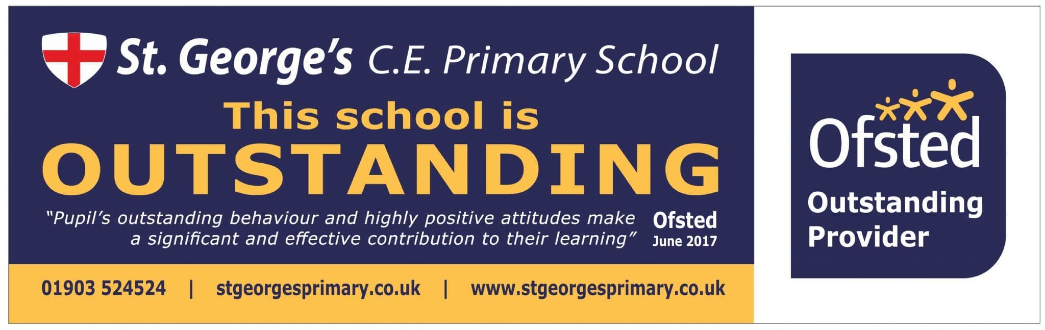 Ofsted Outstanding banner - Template 4